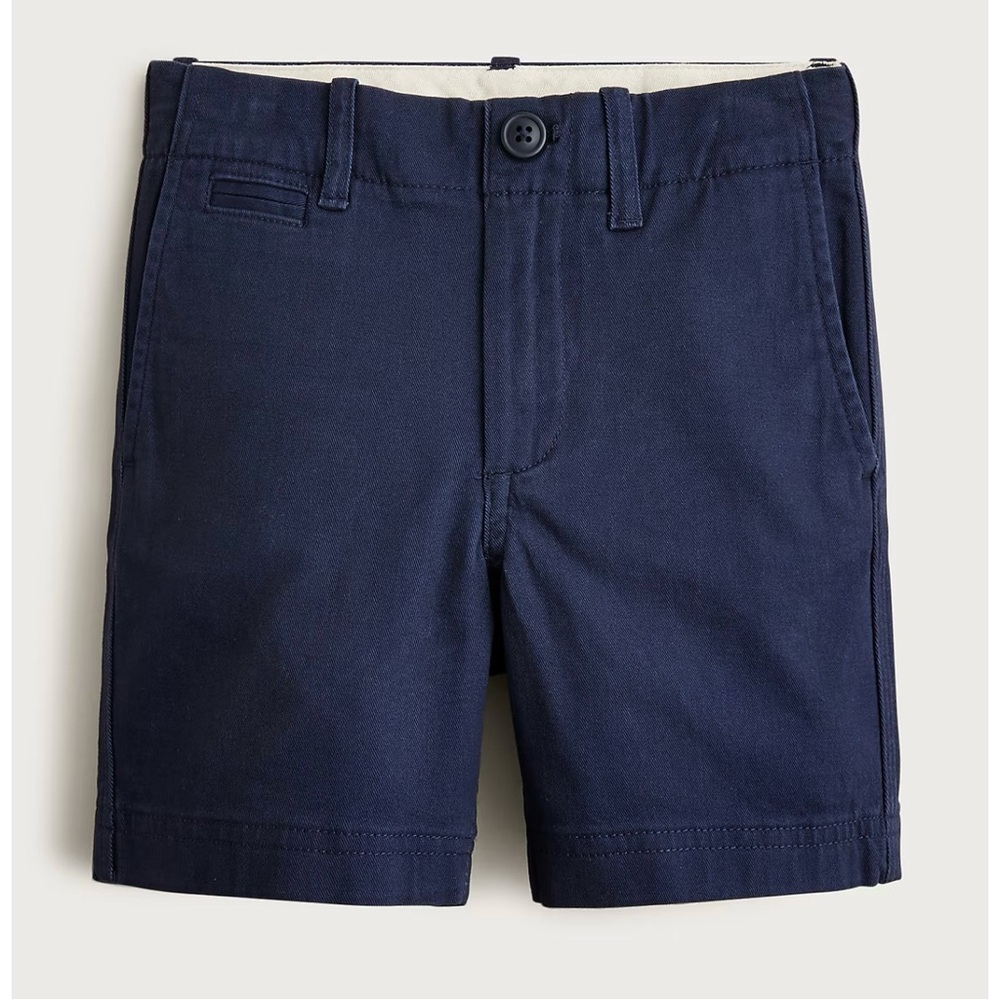 NWT J. Crew Crewcuts Boys' Buckley Short Stretch Chino Navy Blue